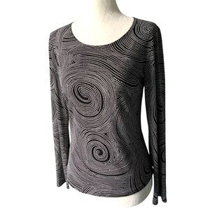 Frank Lyman abstract fitted top